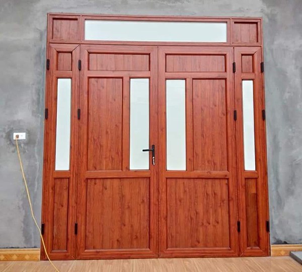 cửa nhôm xing fa vân gỗ đẹp 2