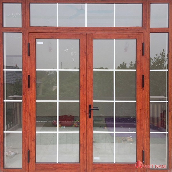 cửa nhôm xing fa vân gỗ đẹp 3