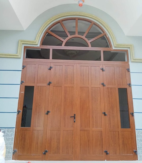 cửa nhôm xing fa vân gỗ đẹp 4